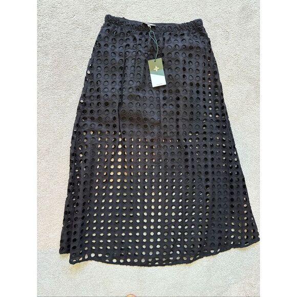NWT TUCKERNUCK Black Cotton Eyelet Eve Skirt, Small  $150, B27 - Picture 4 of 7